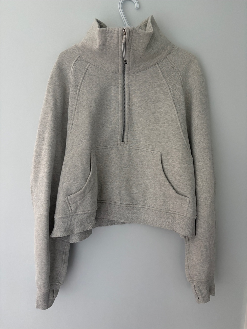lululemon athletica Light Gray Half-Zip Scuba